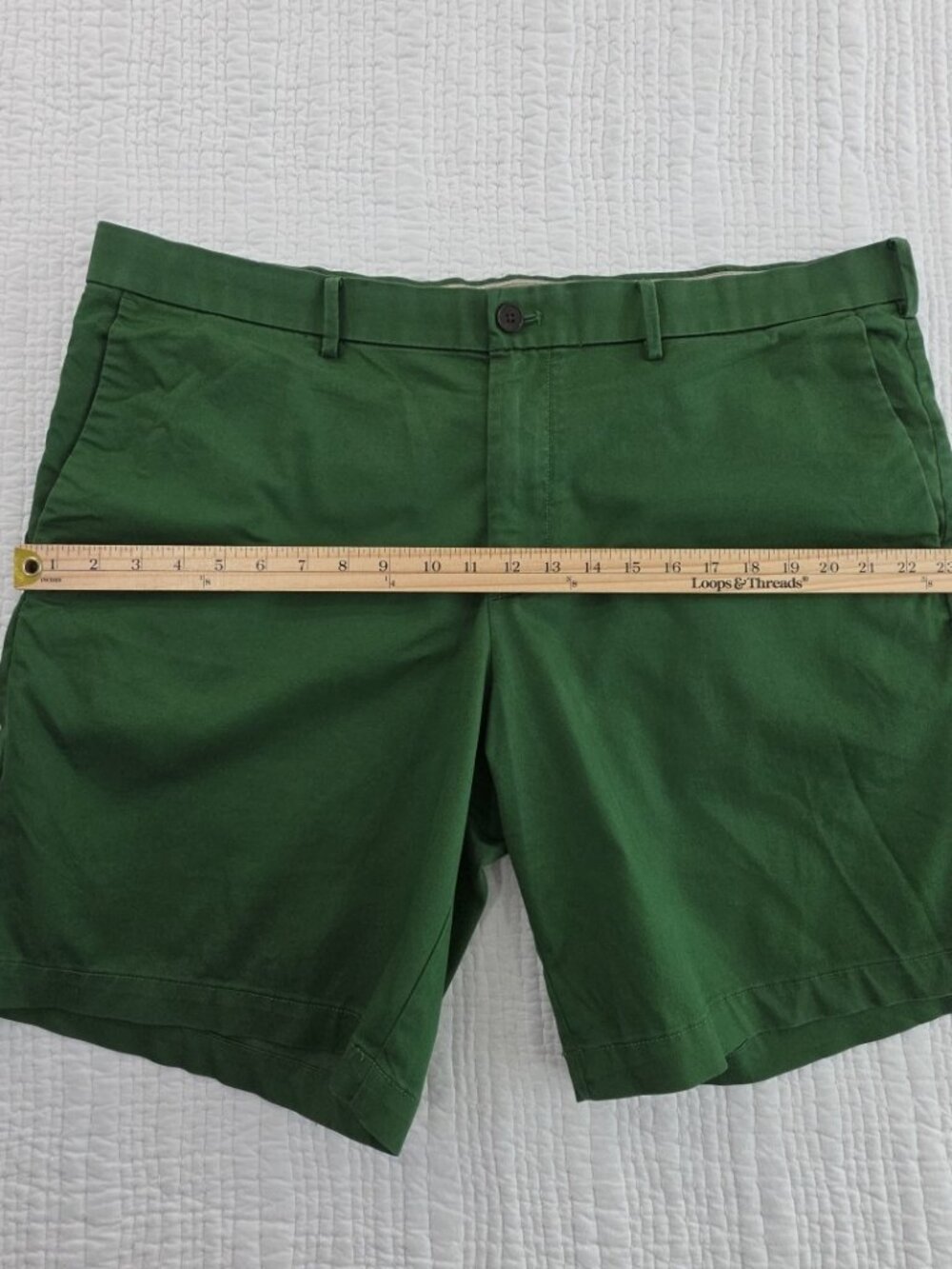 Banana Republic Walking Shorts Mens 40 Verdent Green 9" Inseam Stretch Classic - Picture 11 of 15